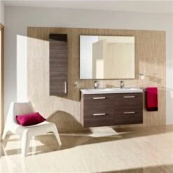 Roca Lavabo Prisma 120 120x45x10 Cm Blanc Brillant -Aqua Home Magasin prisma 1200 lavabo double 2 trous perces avec fixation blanc a327540000 1200x450x100 2 trous perces 3