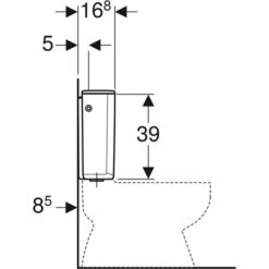 Geberit Reservoir WC Apparent AP128 Rinçage Interrompable Alimentation Latérale Ou à L'arrière Au Centre -Aqua Home Magasin reservoir apparent geberit 128006115 2