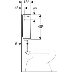 Geberit Reservoir WC Apparent AP140 Double Touche Pour Basse Position -Aqua Home Magasin reservoir apparent geberit 140317111 2