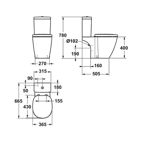 Ideal Standard Reservoir WC Cube Alimentation Verticale 4 Ideal Standard Reservoir WC Cube Alimentation Verticale – Image 2