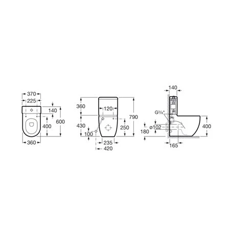 Roca Reservoir WC Meridian Blanc, Complet Avec Mécanisme, 3/4,5 Litres 4 Roca Reservoir WC Meridian Blanc, Complet Avec Mécanisme, 3/4,5 Litres – Image 2