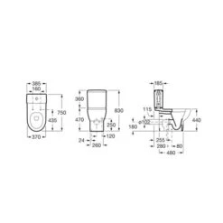 Roca Reservoir WC Meridian Blanc 3/6 Litres