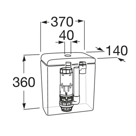 Roca Reservoir WC Meridian Blanc Alim. Latérale Ou Par-dessous, 2/6 Litres 4 Roca Reservoir WC Meridian Blanc Alim. Latérale Ou Par-dessous, 2/6 Litres – Image 2