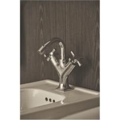 Ideal Standard Robinet Bidet Joy Neo Avec Tirette Et Vidage Bonde Métal Poignées Croix -Aqua Home Magasin robinet bidet monotrou avec tirette et vidage bonde metal chrome joy neo 2