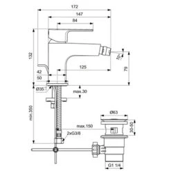 Ideal Standard Robinet Bidet Cerafine D Avec Tirette Et Vidage Bonde Polypropylène -Aqua Home Magasin robinet bidet monotrou avec tirette et vidage chrome cerafine d 4