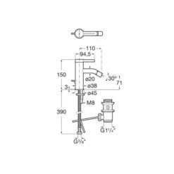 Roca Robinet Bidet Ona Titanium Black 5 Roca Robinet Bidet Ona Titanium Black -Aqua Home Magasin robinet bidet ona titanium black 1