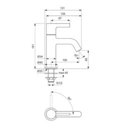 Ideal Standard Robinet Lavabo Joy Gris Magnétique 15 Ideal Standard Robinet Lavabo Joy Gris Magnétique -Aqua Home Magasin robinet lavabo joy gris magnetique 6