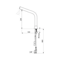 Robinet Lavabo Sur Vasque Finition Noir Mat H250mm Par Piles 375036 -Aqua Home Magasin robinet lavabo sur vasque finition noir mat h250mm par piles 1