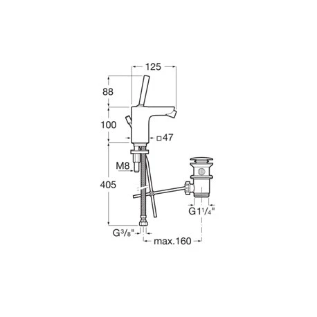 Roca Robinet Bidet Pals Chromé 4 Roca Robinet Bidet Pals Chromé – Image 2