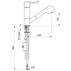 Mitigeur Cuisine à Douchette Extractible H9612 7 Mitigeur Cuisine à Douchette Extractible H9612 -Aqua Home Magasin securitherm h9612 a douchette extractible 2
