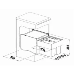 Blanco Poubelle Sous évier Select II 2 Bacs 16 + 16 Litres -Aqua Home Magasin select ii 526200 2 bacs 16 16 litres 4