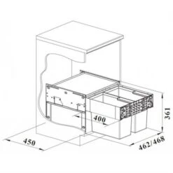 Blanco Poubelle Sous évier Select II 2 Bacs 19 + 19 Litres 8 Blanco Poubelle Sous évier Select II 2 Bacs 19 + 19 Litres -Aqua Home Magasin select ii 526201 2 bacs 19 19 litres 2