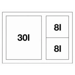 Blanco Poubelle Sous évier Select II 3 Bacs 30 + 8 + 8 Litres -Aqua Home Magasin select ii 526205 3 bacs 30 8 8 litres 2