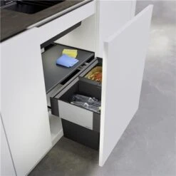Blanco Poubelle Sous évier Select II Compact 60/2, 2 Bacs 17 + 17 Litres -Aqua Home Magasin select ii compact 60 2 526207 2 bacs 17 17 litres 4