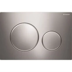 Geberit Plaque WC Sigma20 Chromé Brillant Anneaux Chromés Mats