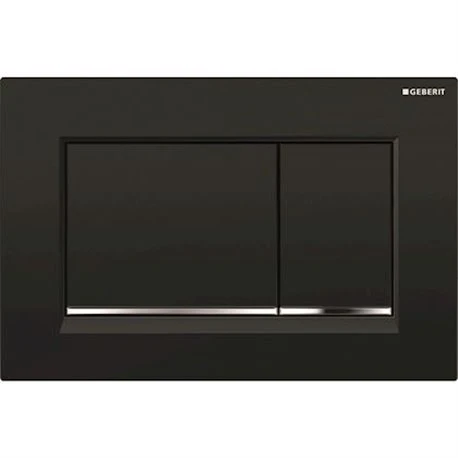 Geberit Plaque WC Sigma30 Noir Bandes Chromé Brillant 3 Geberit Plaque WC Sigma30 Noir Bandes Chromé Brillant