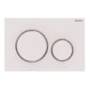 Geberit Plaque WC Sigma20 Blanc Mat Laqué Anneaux Chromés Brillants -Aqua Home Magasin sigma20 115882jt1 blancmat chrome brillant