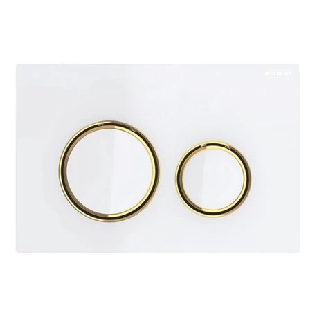 Geberit Plaque WC Sigma21 Anneaux Métallique Laiton Recouvrement Et Touches Blanc 3 Geberit Plaque WC Sigma21 Anneaux Métallique Laiton Recouvrement Et Touches Blanc