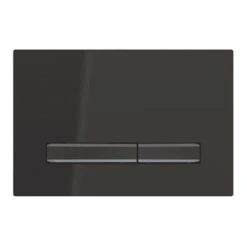 Geberit Plaque WC Sigma50 Noir Touches Noires Chromées