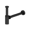 Siphon Cylindrique Design En Laiton Noir Mat -Aqua Home Magasin siphon cylindrique design en laiton noir mat