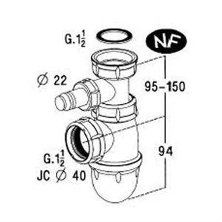 Blanco Siphon Ø 40 Mm 137158 Pour évier Avec Prise Machine à Laver 3 Blanco Siphon Ø 40 Mm 137158 Pour évier Avec Prise Machine à Laver