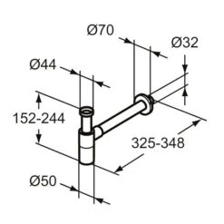 Ideal Standard Siphon Lavabo Noir Mat -Aqua Home Magasin siphon lavabo noir mat 2