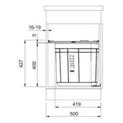 Franke Poubelle Sous évier Sorter Solo 450, 1 Bac 40 Litres 160142 -Aqua Home Magasin sorter solo 160142 poubelle 450 1