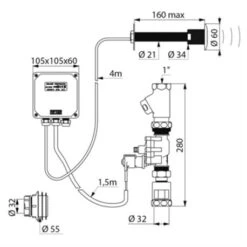 Chasse D'eau Auto Tempomatic 463150 Pour Cloison 160 Mm 7 Chasse D'eau Auto Tempomatic 463150 Pour Cloison 160 Mm -Aqua Home Magasin tempomatic 463150 pour cloison 160 mm 2