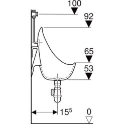 Geberit Urinoir Aubagne Alimentation Encastrée, Sortie Apparente 9 Geberit Urinoir Aubagne Alimentation Encastrée, Sortie Apparente -Aqua Home Magasin urinoir aubagne 08363900000300 alim et sortie apparentes 3