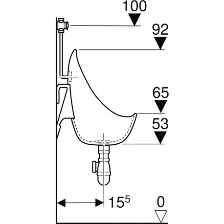 Geberit Urinoir Aubagne Alimentation Encastrée, Sortie Apparente 6 Geberit Urinoir Aubagne Alimentation Encastrée, Sortie Apparente – Image 4