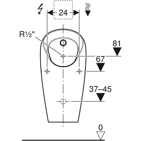 Geberit Urinoir Selva Commande à Encastrer 5 Geberit Urinoir Selva Commande à Encastrer – Image 3