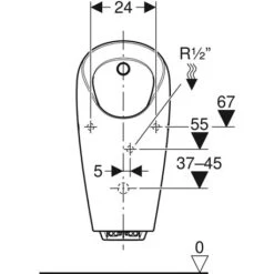 Geberit Urinoir Selva Commande Intégrée, Alimentation Par Générateur -Aqua Home Magasin urinoir geberit 116084001 2