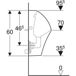 Geberit Urinoir Narva Alimentation Arrière, Sortie Encastrée Ou Apparente -Aqua Home Magasin urinoir narva alimentation arriere sortie encastree ou apparente 3