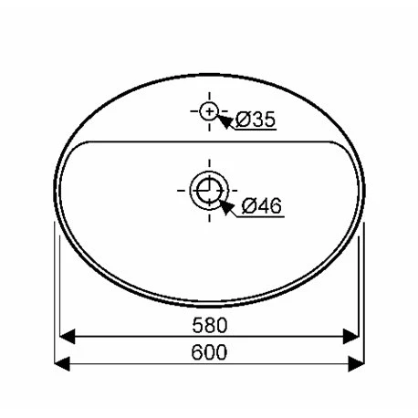 Geberit Vasque VariForm Ovale 60 Cm Sans Trop Plein 4 Geberit Vasque VariForm Ovale 60 Cm Sans Trop Plein – Image 2