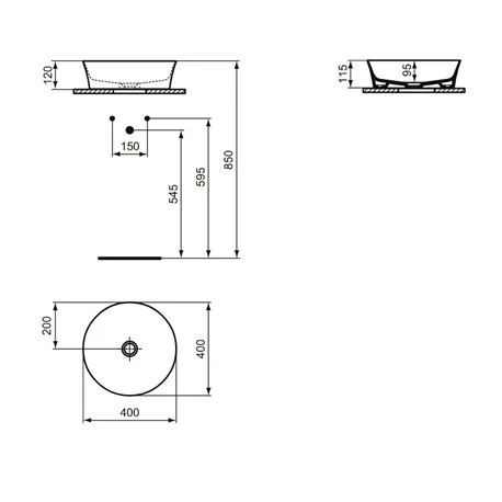 Ideal Standard Vasque Ipalyss Grenade Ø40 Cm Sans Trop Plein Et Sans Plage De Robinetterie 3 Ideal Standard Vasque Ipalyss Grenade Ø40 Cm Sans Trop Plein Et Sans Plage De Robinetterie