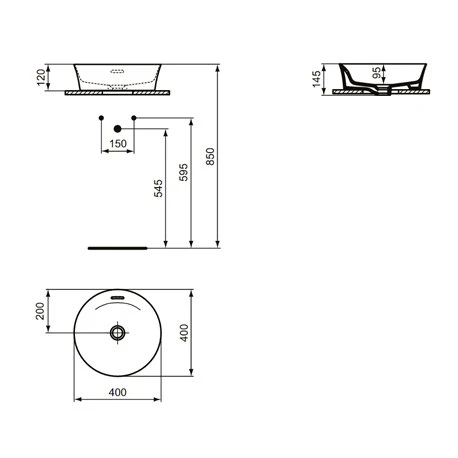 Ideal Standard Vasque Ipalyss Nude Ø40 Cm Avec Trop Plein Et Sans Plage De Robinetterie 3 Ideal Standard Vasque Ipalyss Nude Ø40 Cm Avec Trop Plein Et Sans Plage De Robinetterie