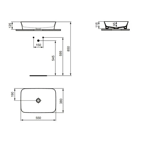 Ideal Standard Vasque Ipalyss Noir Mat 55x38 Cm Sans Trop Plein Et Sans Plage De Robinetterie 3 Ideal Standard Vasque Ipalyss Noir Mat 55x38 Cm Sans Trop Plein Et Sans Plage De Robinetterie