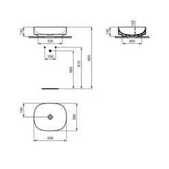 Ideal Standard Vasque Linda-X 45x38 Cm Blanc Brillant, Sans Trou Robinetterie, Sans Trop Plein 11 Ideal Standard Vasque Linda-X 45x38 Cm Blanc Brillant, Sans Trou Robinetterie, Sans Trop Plein -Aqua Home Magasin vasque linda x 45x38 cm blanc brillant sans trou robinetterie sans trop plein 4