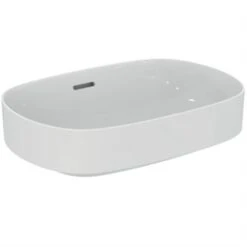Ideal Standard Vasque Linda-X 55x38 Cm Blanc Brillant, Sans Trou Robinetterie, Avec Trop Plein