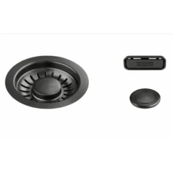 Franke Vidage Pour éviers Et Cuves Inox Anthracite Bonde Ø90 Mm, Trop-plein Et Bouton Push 053586