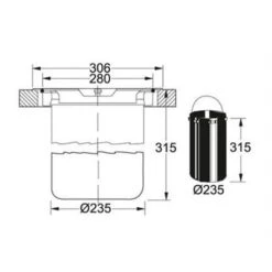 Franke Poubelle Cuisine Vide-déchets AEF 12, 1 Bac 12 Litres Montage à Fleur De Plan 230028 -Aqua Home Magasin vide dechets aee 12 aef 12 230028 vide dechets montage a fleur de plan 1