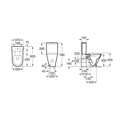 Roca WC à Poser The Gap Round Alim. Latérale, 37x79x60 Cm 4 Roca WC à Poser The Gap Round Alim. Latérale, 37x79x60 Cm – Image 2