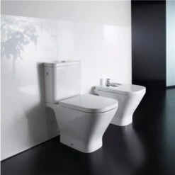 Roca WC à Poser The Gap Square Alim. Latérale 2-4 L, 34x79x60 Cm -Aqua Home Magasin wc a poser the gap square evacuation duale 34x79x60 cm 2