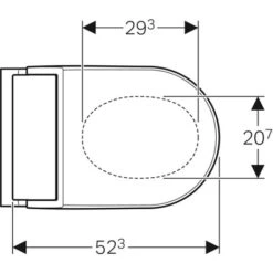 Geberit WC à Poser AquaClean Tuma Comfort Sans Bride Acier Inoxydable Brossé -Aqua Home Magasin wc sur pied aquaclean tuma comfort 146310fw1 acier inoxydable brosse 455x523x36 cm 3