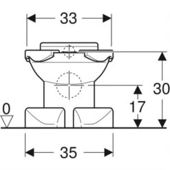 Geberit WC à Poser Bambini Avec Bride 6 Litres -Aqua Home Magasin wc sur pied bambini 212000000 pour enfants 34x50x35 cm 2