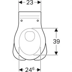 Geberit WC à Poser Bambini Avec Bride 6 Litres -Aqua Home Magasin wc sur pied bambini 212000000 pour enfants 34x50x35 cm 3