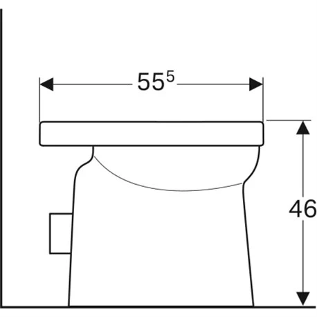 Geberit WC à Poser Renova Comfort Square Avec Bride 6 Litres 3 Geberit WC à Poser Renova Comfort Square Avec Bride 6 Litres
