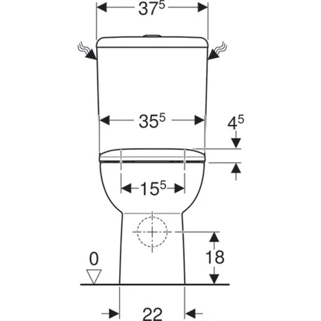 Geberit WC à Poser Smyle Sans Bride 3/6 Litres 4 Geberit WC à Poser Smyle Sans Bride 3/6 Litres – Image 2