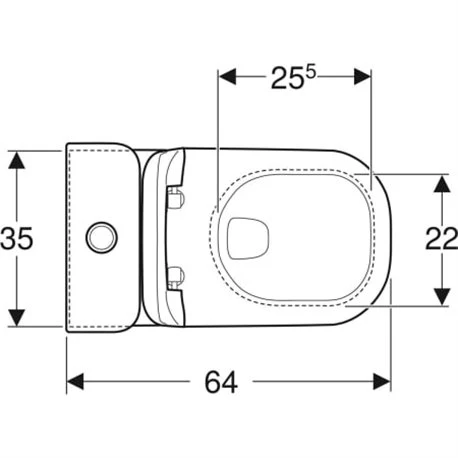 Geberit WC à Poser Smyle Sans Bride 3/6 Litres 6 Geberit WC à Poser Smyle Sans Bride 3/6 Litres – Image 4