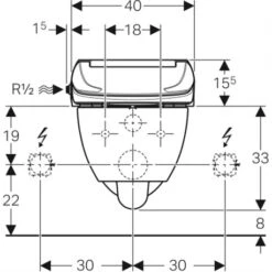 Geberit WC Suspendu AquaClean 4000 146.135.11.1 505x485x400 Mm Frein De Chute